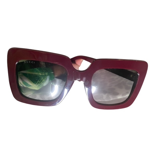 Gucci Deep burgandy Square Sunglasses GGO0328S 006 53 25 145